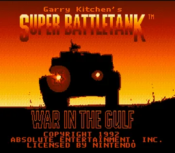 Garry Kitchen's Super Battletank - War in the Gulf (USA) (Rev 1) screen shot title